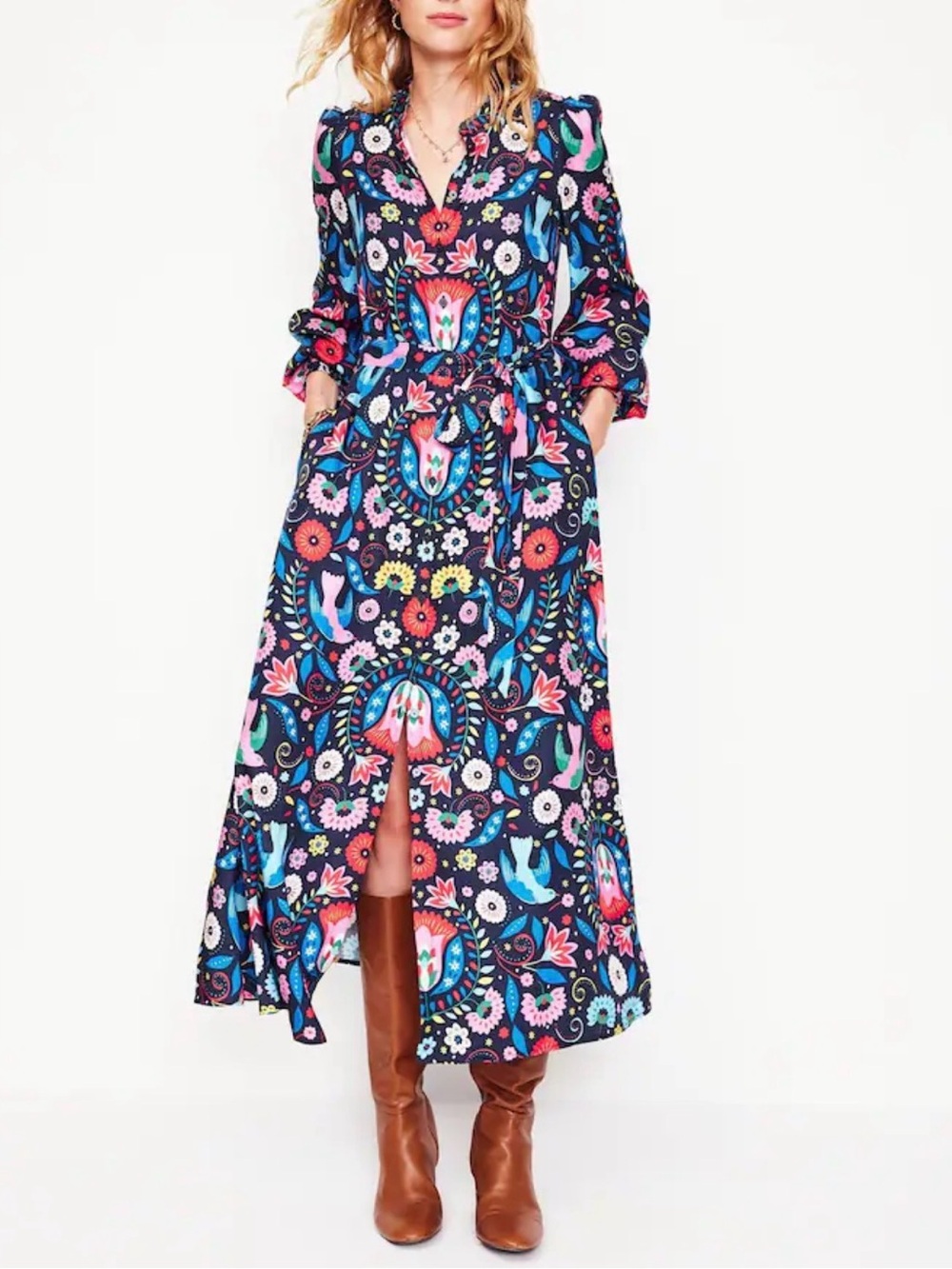 Boden Multicolor Floral Maxi Dress | Like New | sz 2
